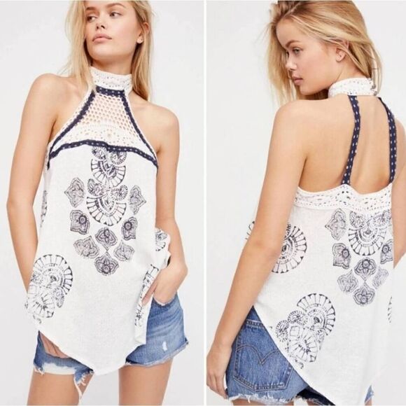 free people mandolin crochet tank top - Picture 7 of 7